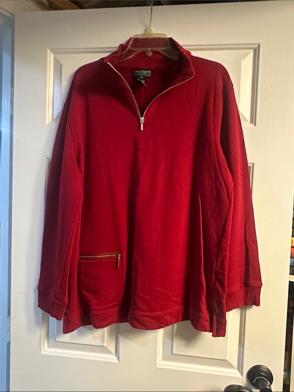 Ralph Lauren women’s Red Quarter-Zip Pullover Sweater